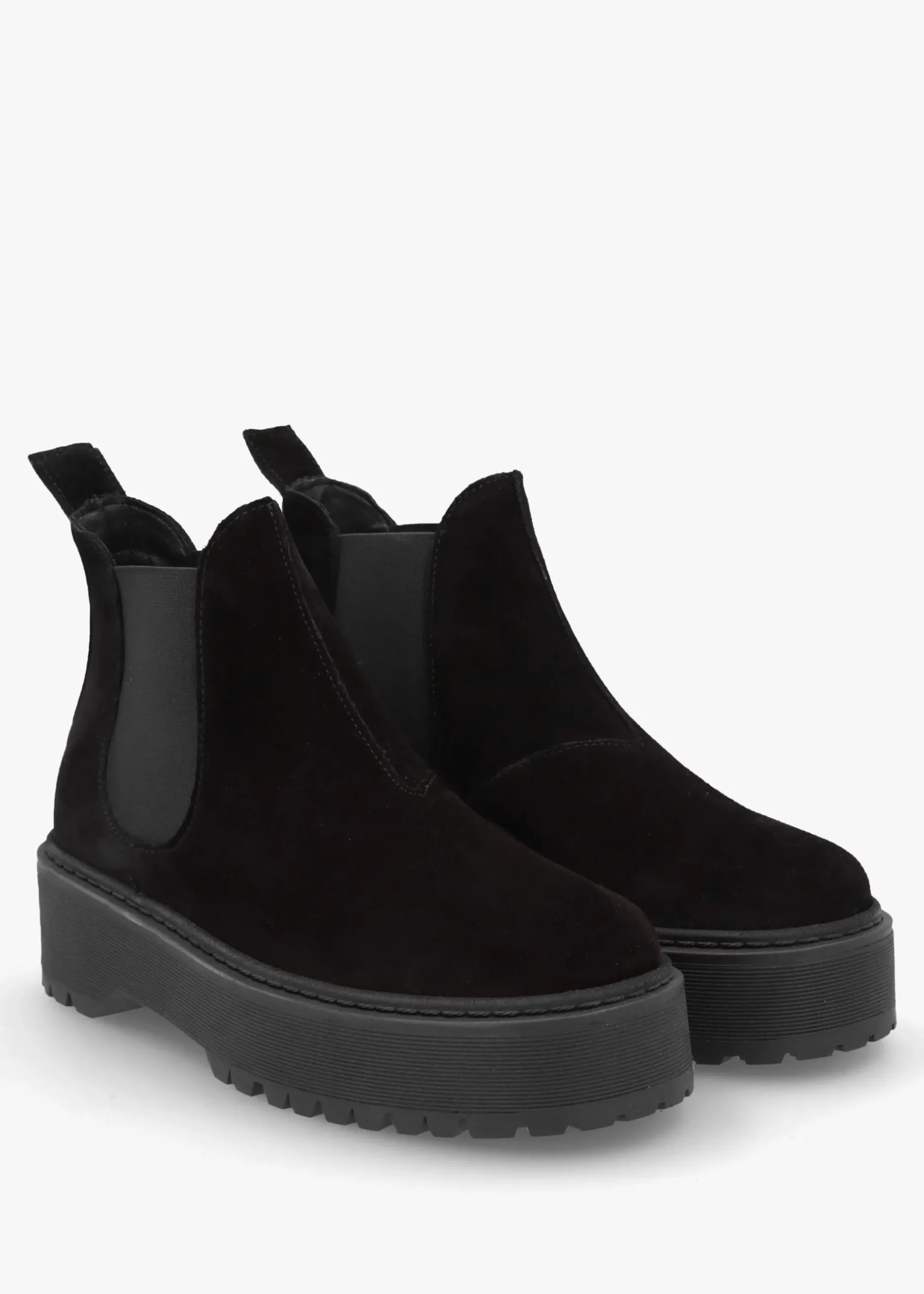 Sale DANIEL Lassi Black Suede Chunky Chelsea Boots