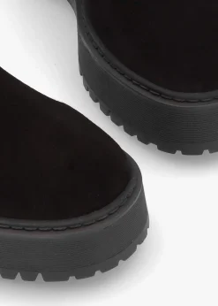 Sale DANIEL Lassi Black Suede Chunky Chelsea Boots