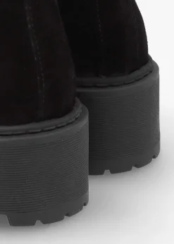 Sale DANIEL Lassi Black Suede Chunky Chelsea Boots