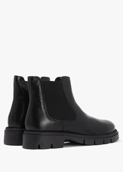 Clearance DANIEL Leah Black Leather Chelsea Boots