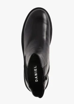 Clearance DANIEL Leah Black Leather Chelsea Boots