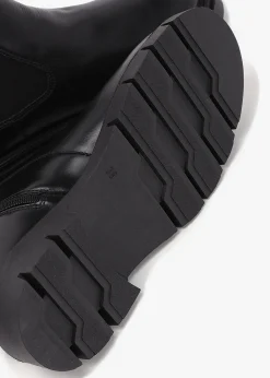 Clearance DANIEL Leah Black Leather Chelsea Boots