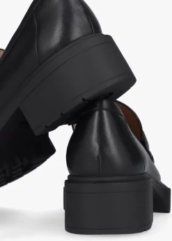 Outlet COACH Leah Black Leather Chunky Loafers