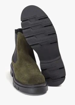 Hot DANIEL Leah Khaki Suede Chelsea Boots