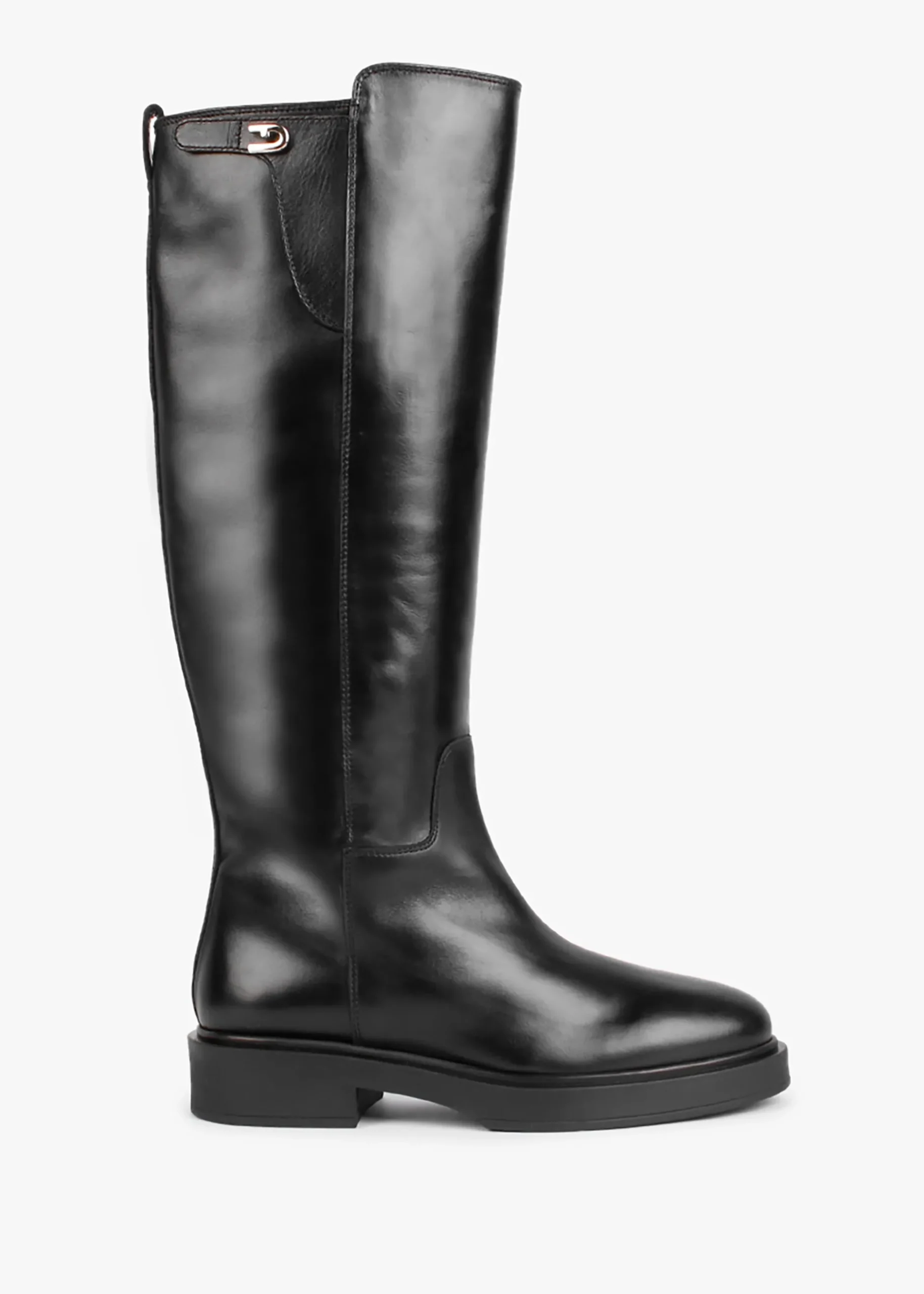 Clearance FURLA Legacy Black Leather Knee Boots