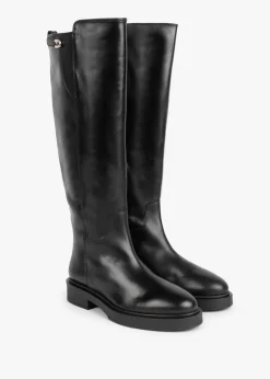 Clearance FURLA Legacy Black Leather Knee Boots