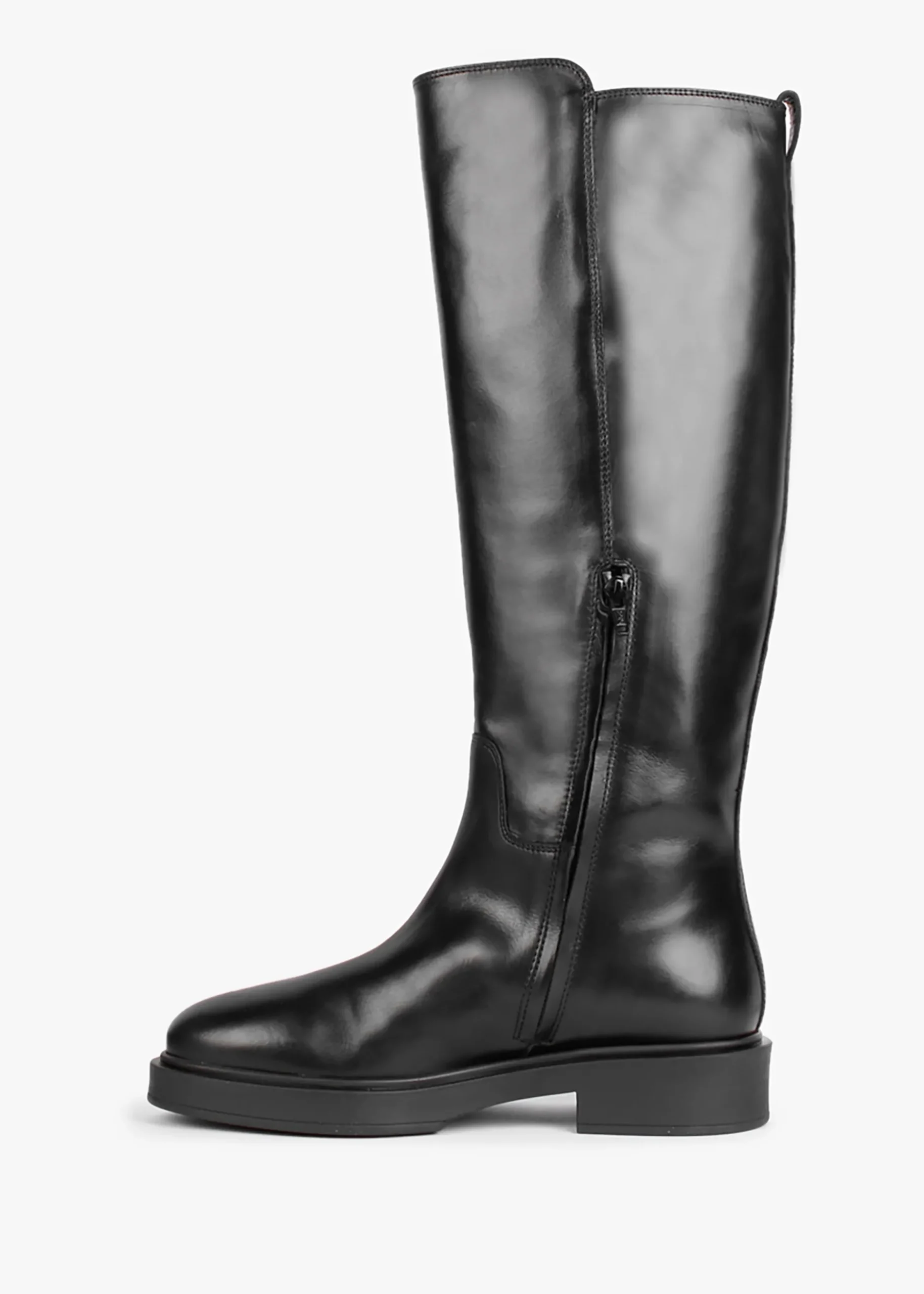 Clearance FURLA Legacy Black Leather Knee Boots