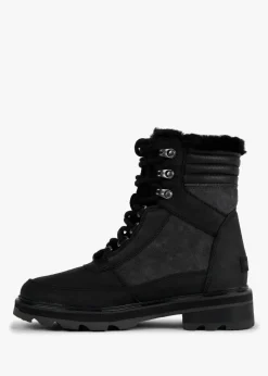 Hot SOREL Lennox Lace Cosy STKD Jet Black Waterproof Boots