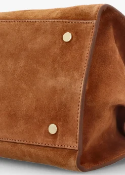 Discount DANIEL Lilah Tan Suede East West Shoulder Bag