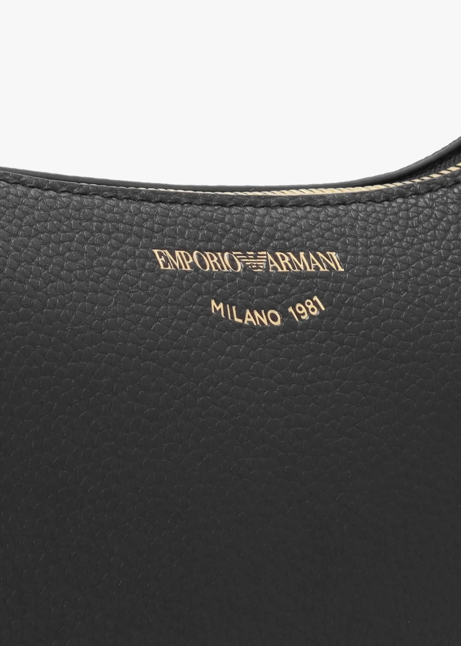 Discount EMPORIO ARMANI Lilly Black Silver Pebbled Baguette Bag