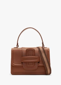Outlet VISONA Linda California Caramello Leather Shoulder Bag