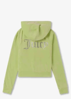 Sale JUICY COUTURE Madison Butterfly Velour Diamante Zip Hoodie