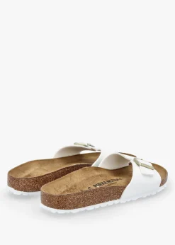 Sale BIRKENSTOCK Madrid Birko-Flor Patent White Mules