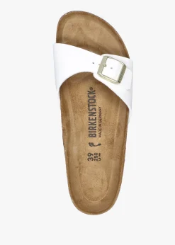 Sale BIRKENSTOCK Madrid Birko-Flor Patent White Mules