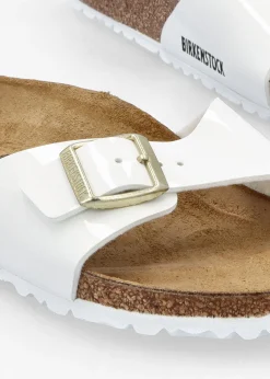 Sale BIRKENSTOCK Madrid Birko-Flor Patent White Mules