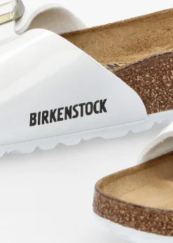 Sale BIRKENSTOCK Madrid Birko-Flor Patent White Mules