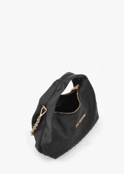 Sale LOVE MOSCHINO Majestic Black Rhinestone Hobo Bag