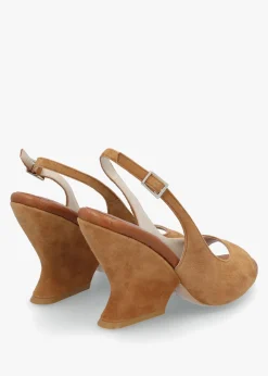 Outlet DANIEL Margot Tan Suede Sculpted Wedge Sandals