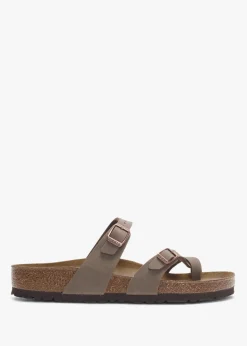 Best BIRKENSTOCK Mayari Birko-Flor Nubuck Mocca Thong Sandals
