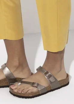 Fashion BIRKENSTOCK Mayari Graceful Taupe Birko-Flor Thong Sandals