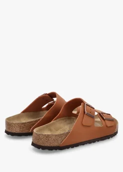 New BIRKENSTOCK Men’s Arizona Birko-Flor Ginger Brown Mules