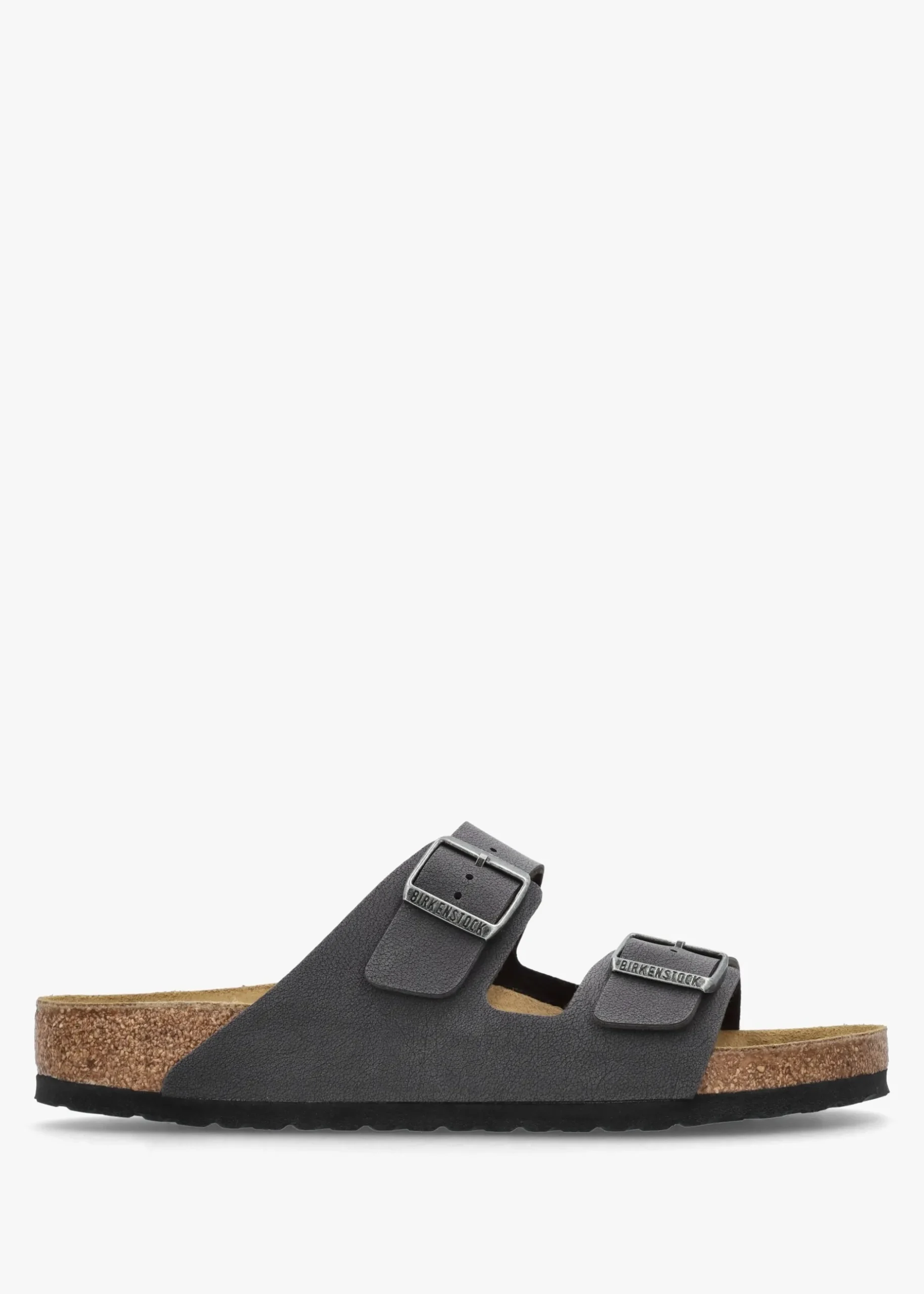 Hot BIRKENSTOCK Men's Arizona Birko-Flor Velvet Gray Two Bar Mules