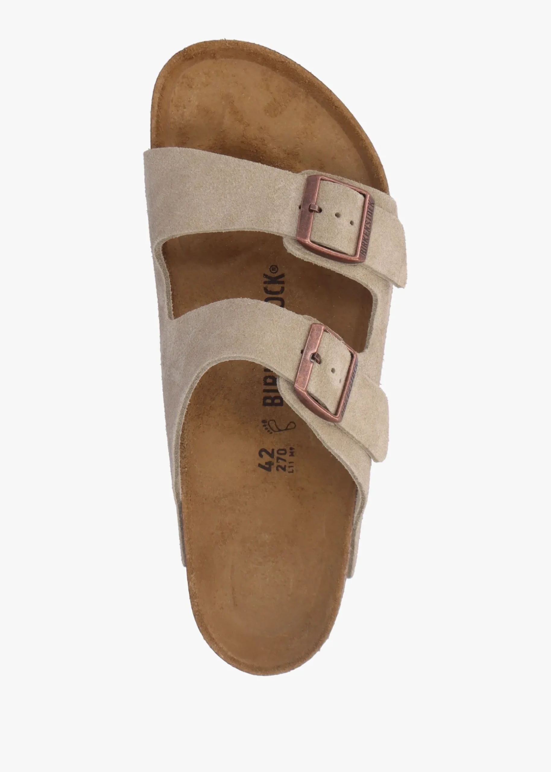 Hot BIRKENSTOCK Men's Arizona Taupe Suede Two Bar Mules