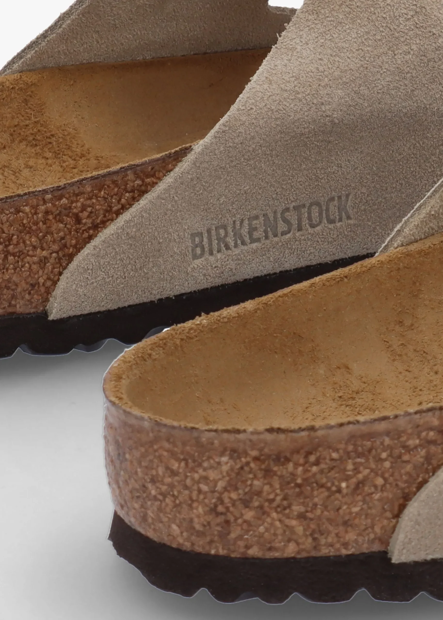 Hot BIRKENSTOCK Men's Arizona Taupe Suede Two Bar Mules