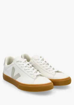 Clearance VEJA Men's Campo Chromefree Leather Extra White Natural Trainers