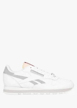 Discount REEBOK Men's Classic Cloud White Pure Grey 3 Pure Grey 2 Leather & Suede Trainers