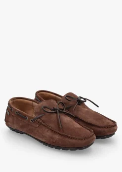 Discount BARBOUR Men’s Courage Chocolate Suede Driving Shoes