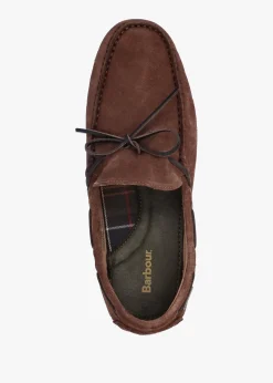 Discount BARBOUR Men’s Courage Chocolate Suede Driving Shoes
