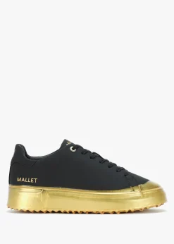 Discount MALLET Men’s GRFTR Lite Dip Black & Gold Trainers