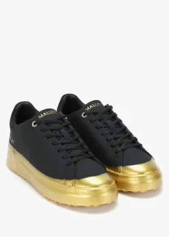 Discount MALLET Men’s GRFTR Lite Dip Black & Gold Trainers