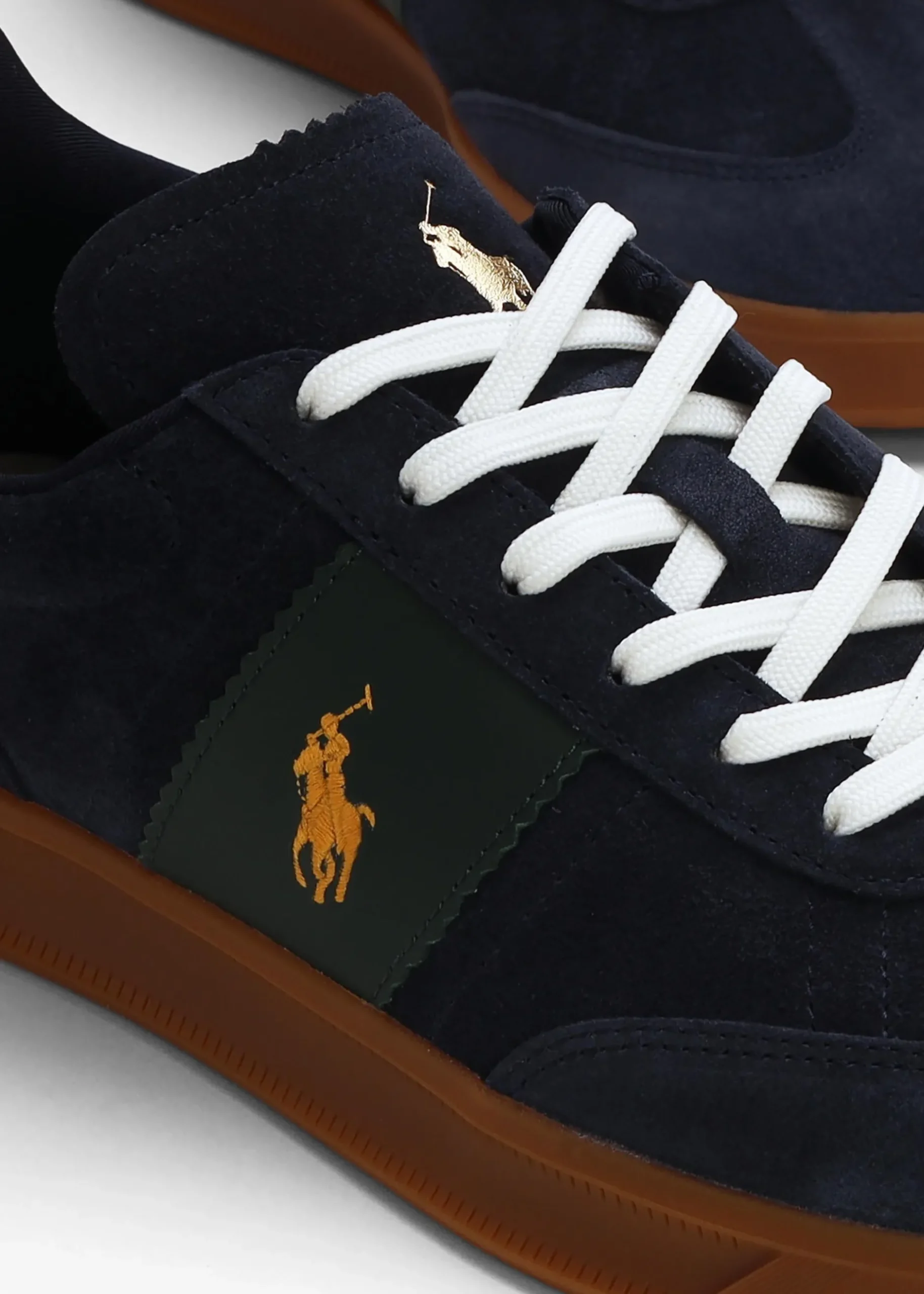 Sale POLO RALPH LAUREN Men’s Heritage Aera Navy Multi Suede Trainers