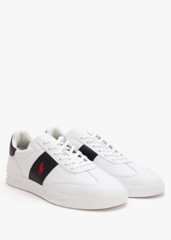 Hot POLO RALPH LAUREN Men’s Heritage Aera White & Navy Leather Trainers