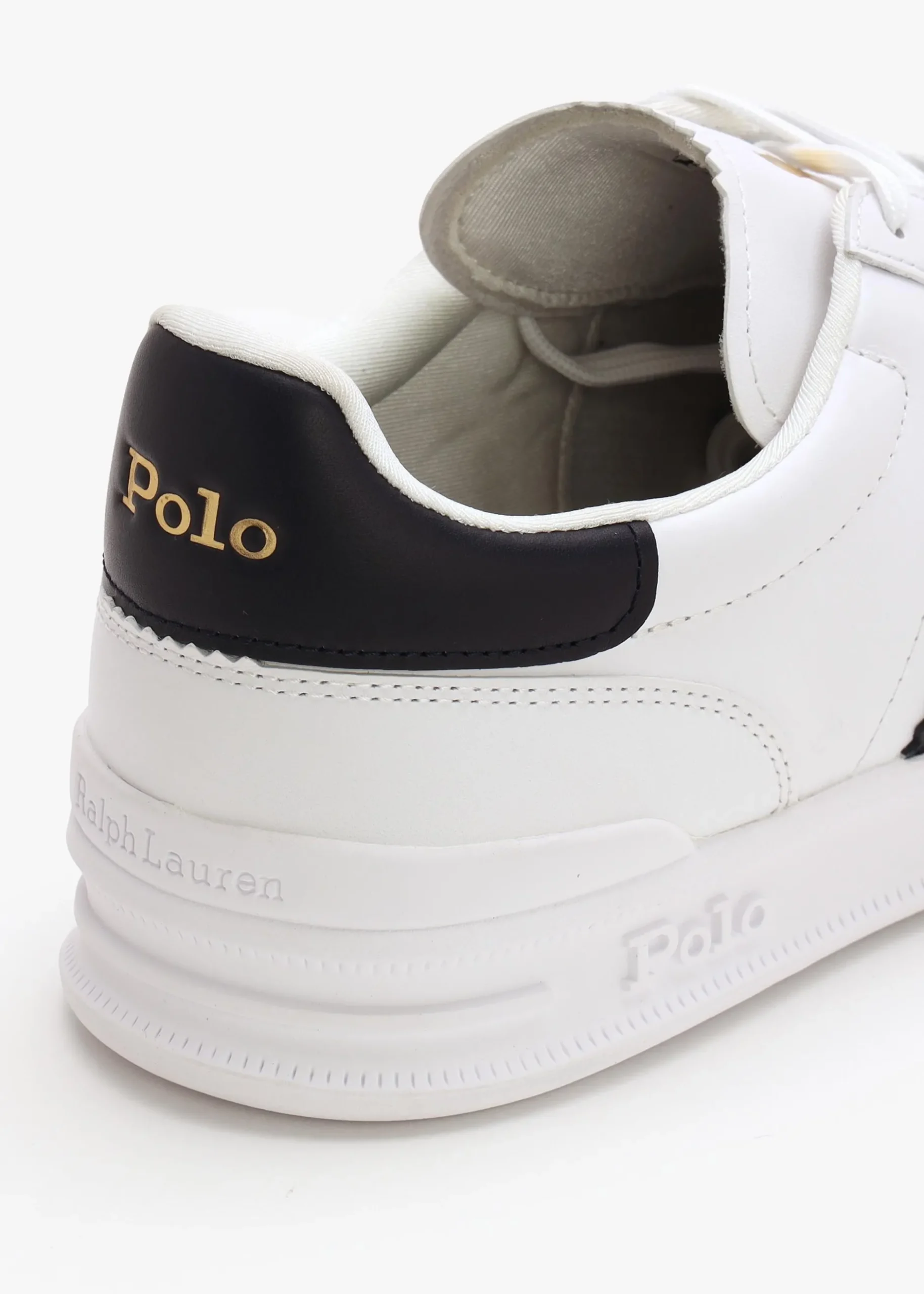 Hot POLO RALPH LAUREN Men’s Heritage Aera White & Navy Leather Trainers
