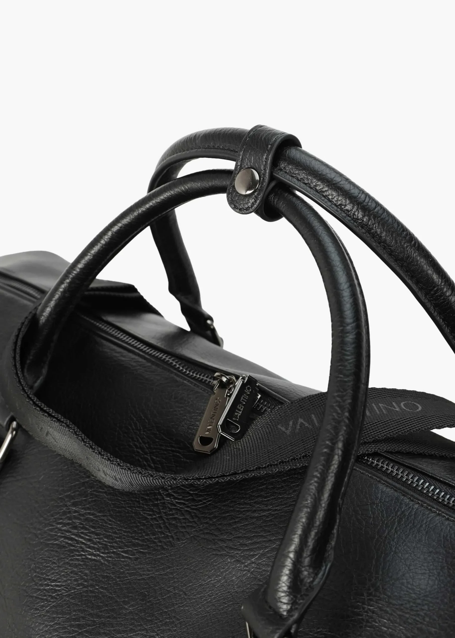 Fashion VALENTINO BAGS Men’s Infinity Nero Pebbled PU Duffle Bag