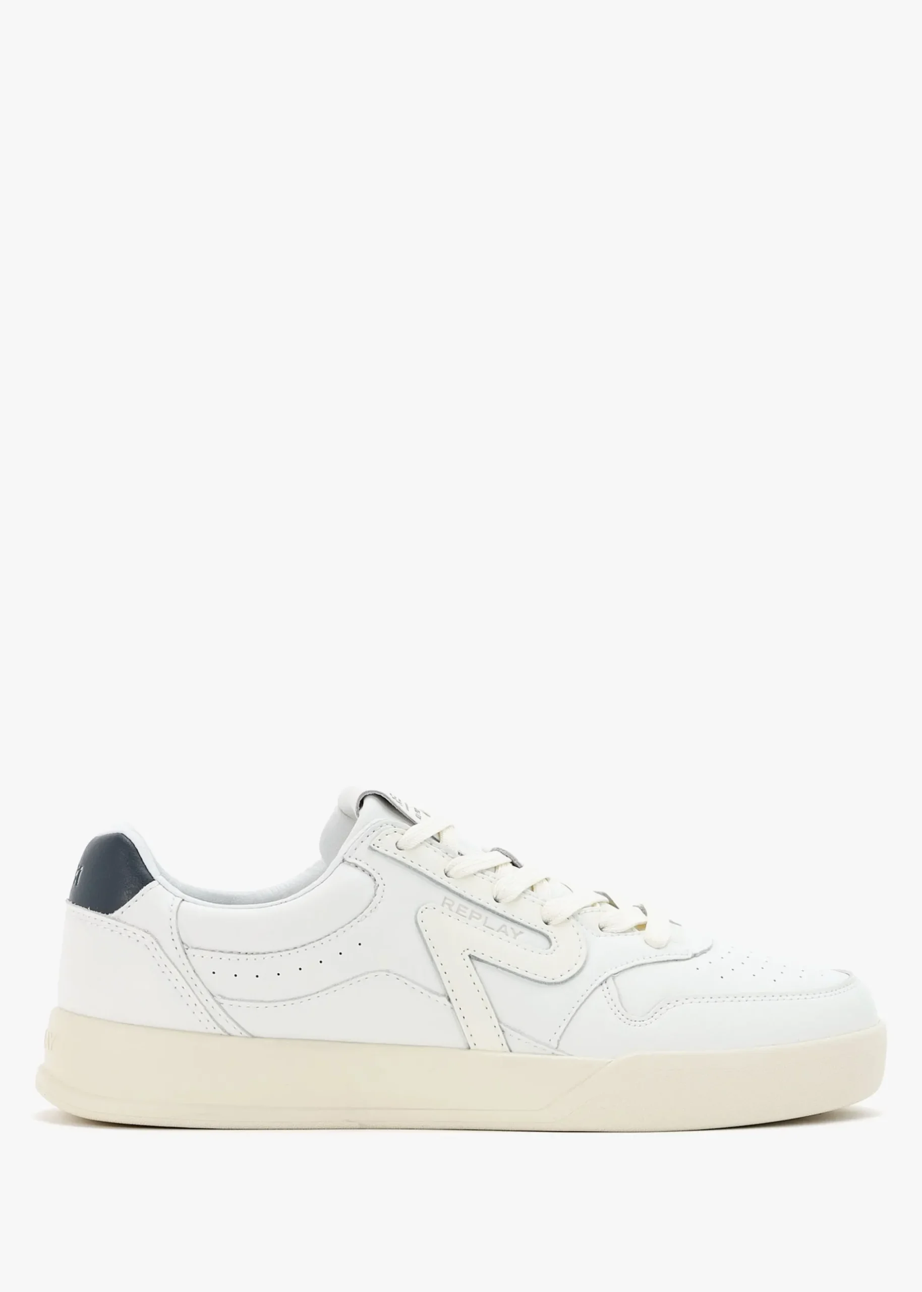 Fashion REPLAY Men’s Oyzone Action White Leather Trainers