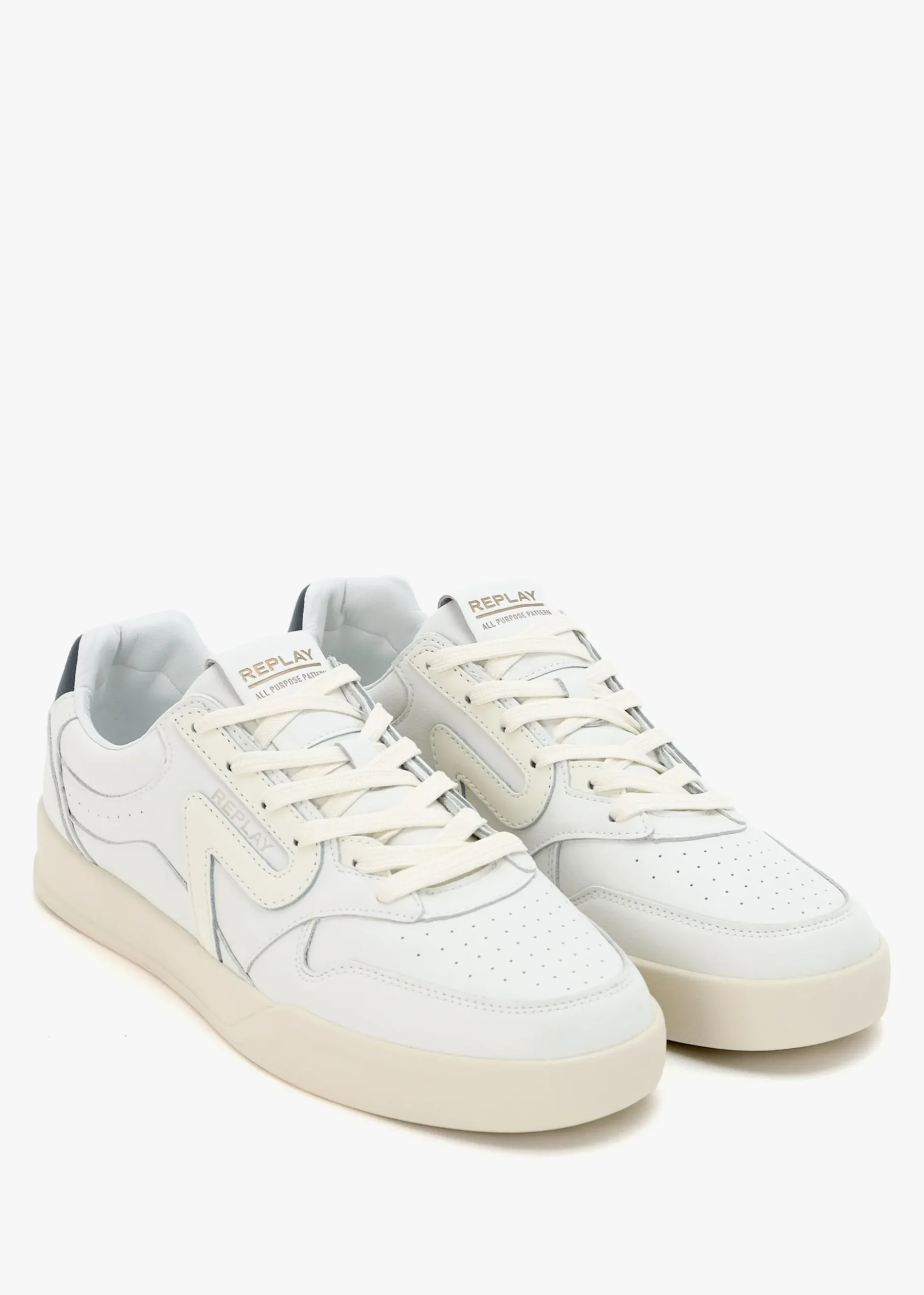 Fashion REPLAY Men’s Oyzone Action White Leather Trainers