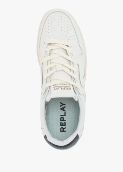 Fashion REPLAY Men’s Oyzone Action White Leather Trainers