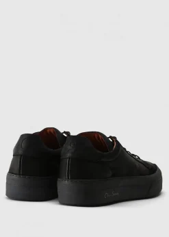 Clearance OLIVER SWEENEY Men's Penacova Black Leather Trainers