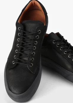 Clearance OLIVER SWEENEY Men's Penacova Black Leather Trainers
