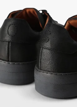 Clearance OLIVER SWEENEY Men's Penacova Black Leather Trainers