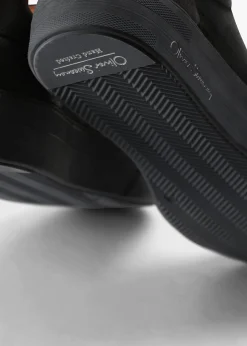 Clearance OLIVER SWEENEY Men's Penacova Black Leather Trainers