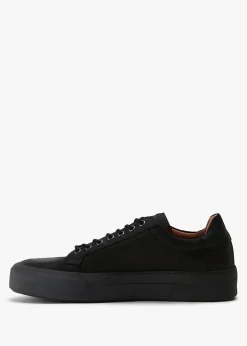 Clearance OLIVER SWEENEY Men's Penacova Black Leather Trainers