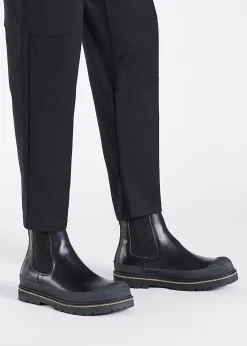 Clearance BIRKENSTOCK Men’s Prescott Black Waxy Leather Chelsea Boots