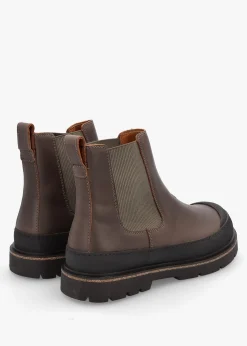 Discount BIRKENSTOCK Men’s Prescott Concrete Gray Waxy Leather Chelsea Boots