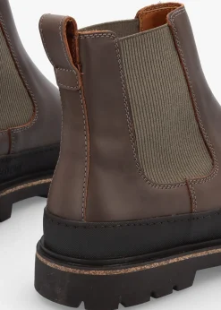 Discount BIRKENSTOCK Men’s Prescott Concrete Gray Waxy Leather Chelsea Boots