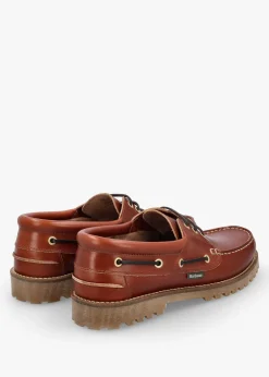 Discount BARBOUR Men’s Re-Engineered Tan Leather Deck Boat Shoes